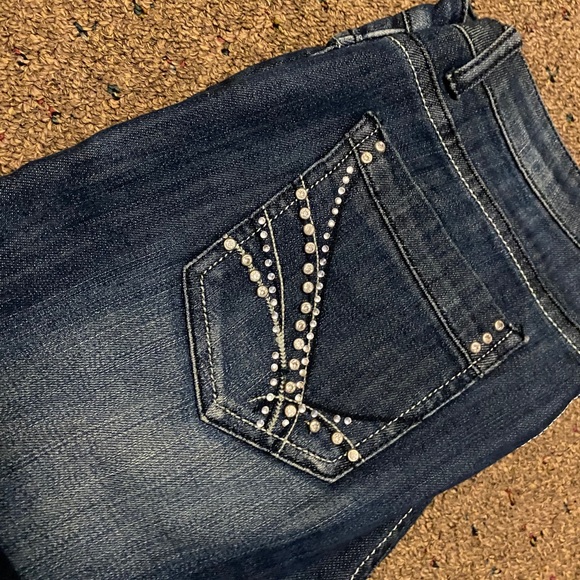 Low-Rise | Rhinestone | Ripped | Skinny Jeans - Picture 3 of 15